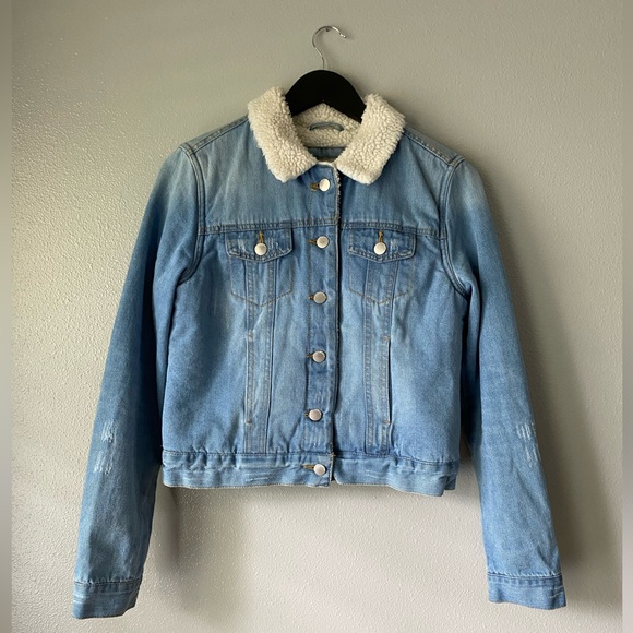 NEW Sherpa Lined Jean Jacket by Reserve Fairfax - Size Medium - Picture 1 of 7